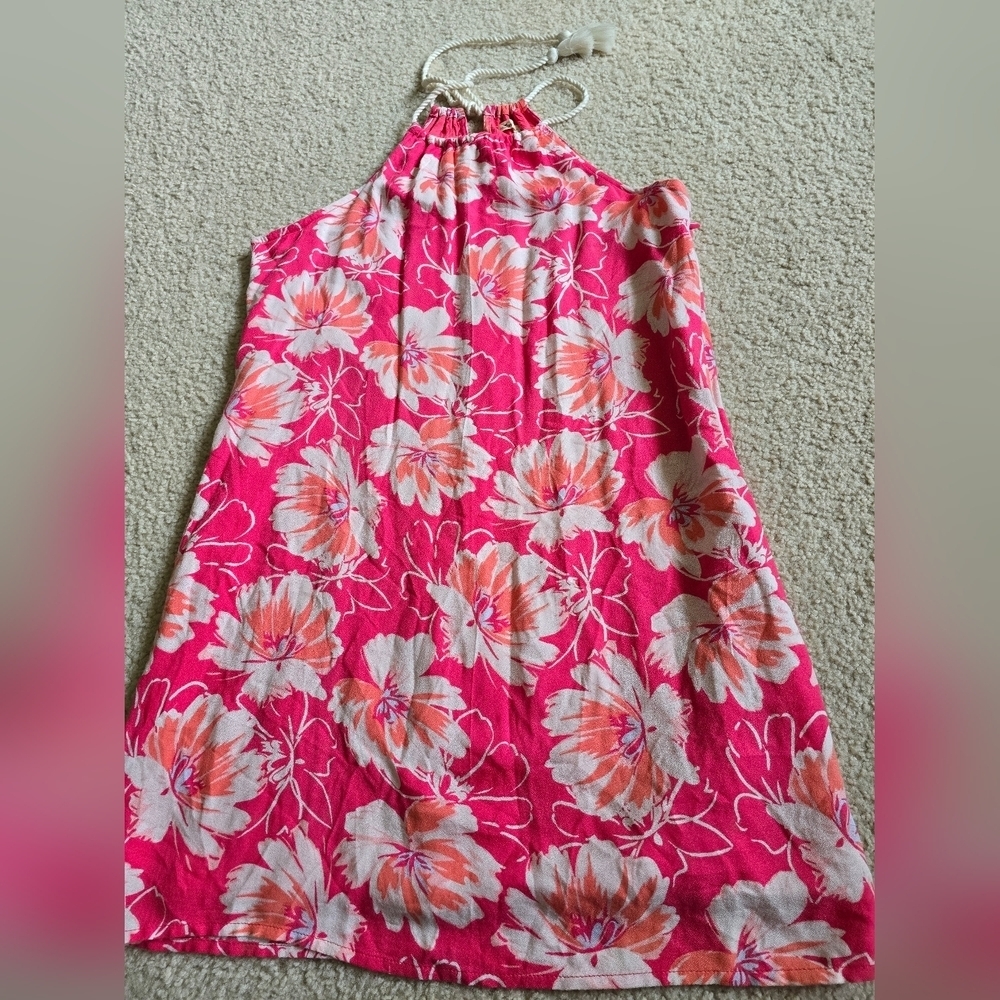 Hollister Pink Floral Halter Dress